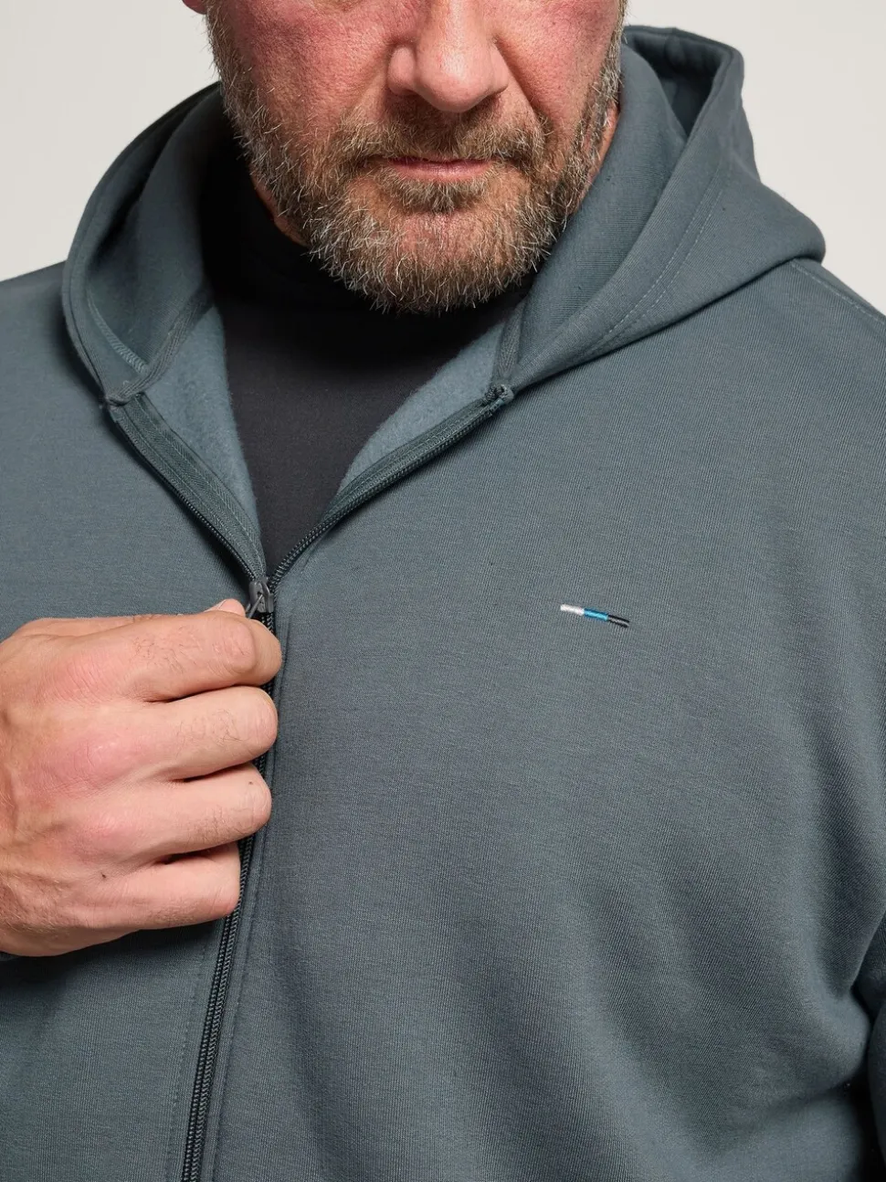 BadRhino Big & Tall Blue Zip Thru Hoodie