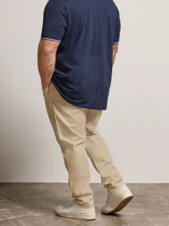 BadRhino Big & Tall Brown Elasticated Waist Chinos