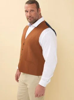 BadRhino Big & Tall Brown Tweed Waistcoat