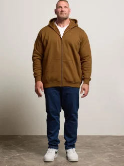 BadRhino Big & Tall Brown Zip Thru Hoodie