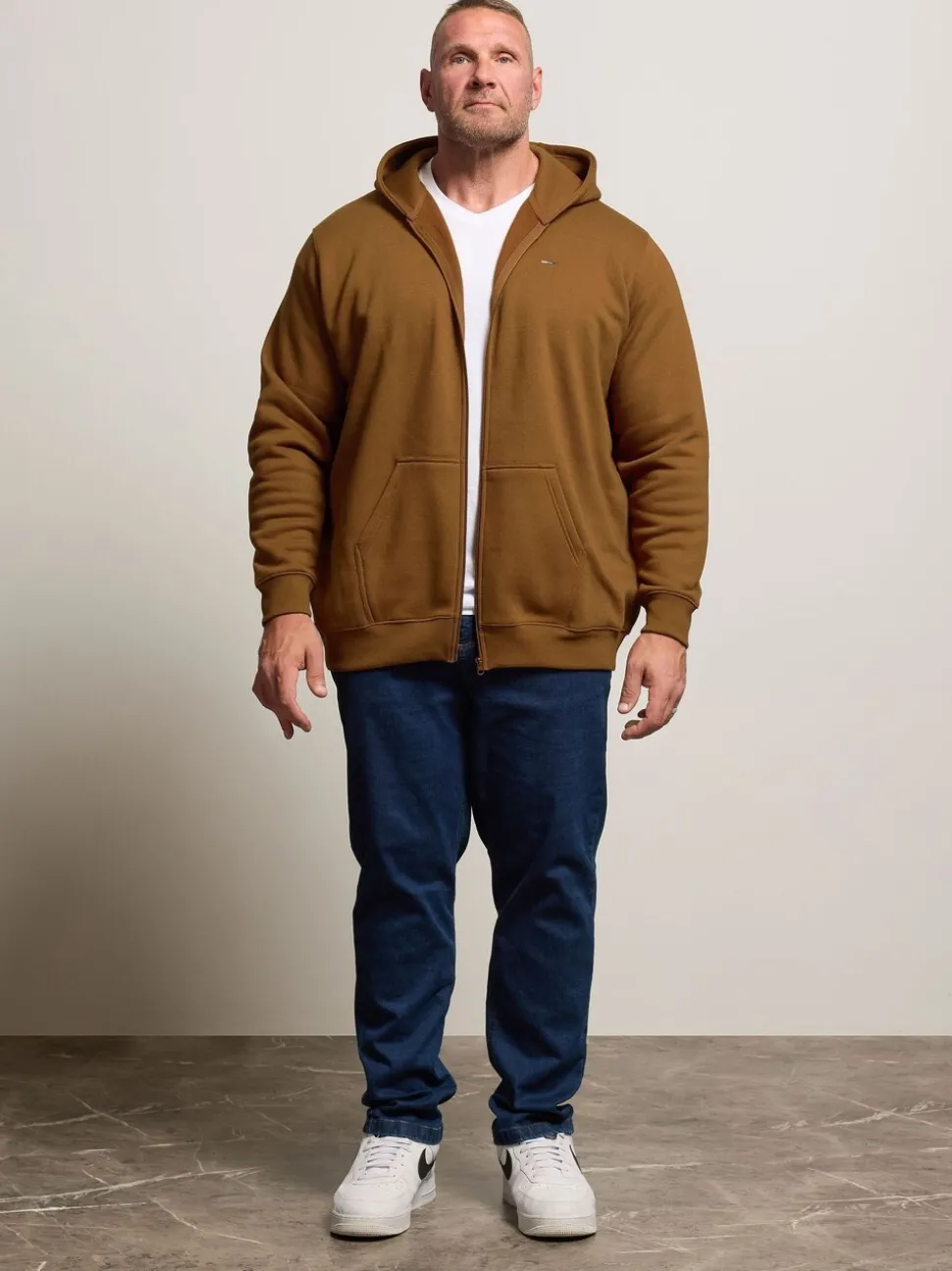 BadRhino Big & Tall Brown Zip Thru Hoodie