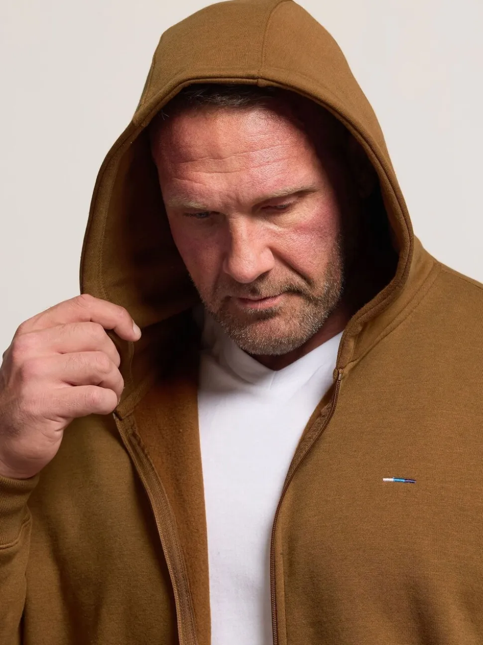 BadRhino Big & Tall Brown Zip Thru Hoodie