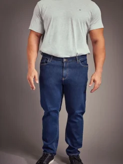 BadRhino Big & Tall Dark Blue Washed Denim Jeans