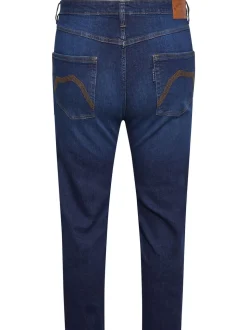 BadRhino Big & Tall Dark Blue Washed Denim Jeans