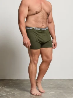 BadRhino Big & Tall Green Multi-Colour Boxers 5 Pack