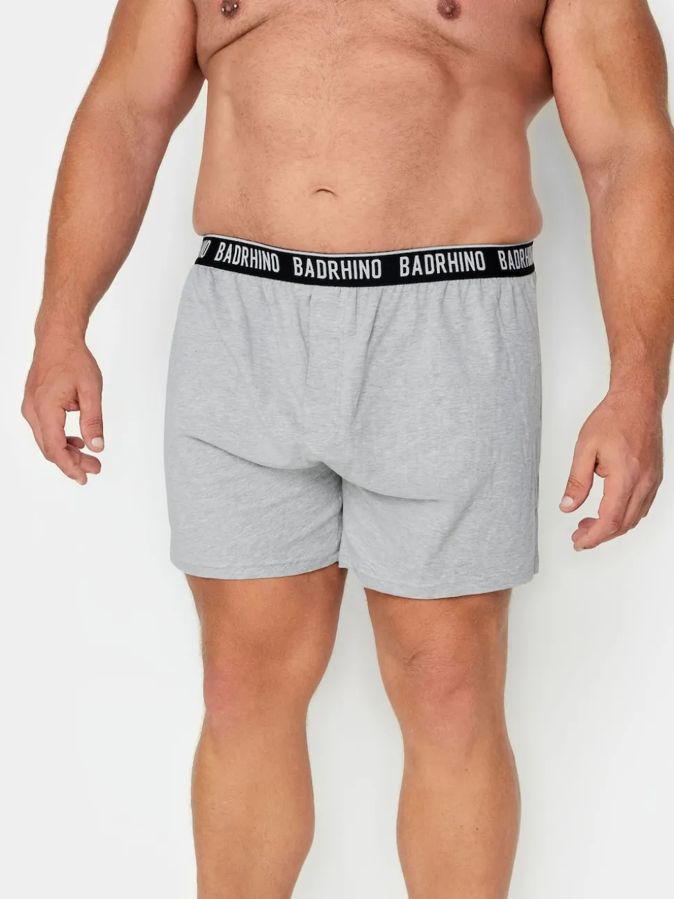 BadRhino Big & Tall Grey Boxers 5 Packs