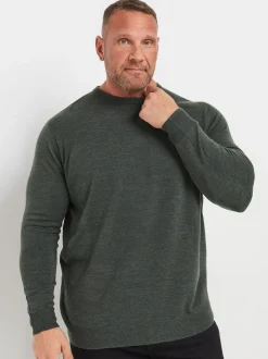 BadRhino Big & Tall Grey Crewneck Jumper
