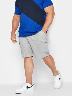 BadRhino Big & Tall Grey Essential Jersey Joggers Shorts