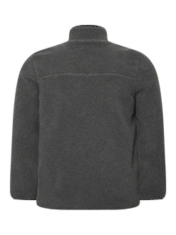 BadRhino Big & Tall Grey Sherpa Quarter Zip Fleece