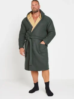 BadRhino Big & Tall Grey Waffle Borg Robe