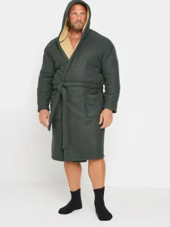 BadRhino Big & Tall Grey Waffle Borg Robe