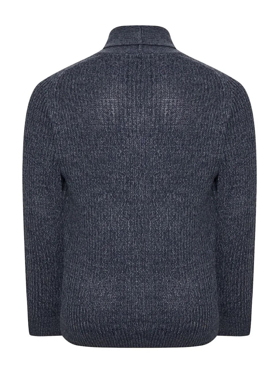 BadRhino Big & Tall Navy Blue Knitted Shawl Cardigan