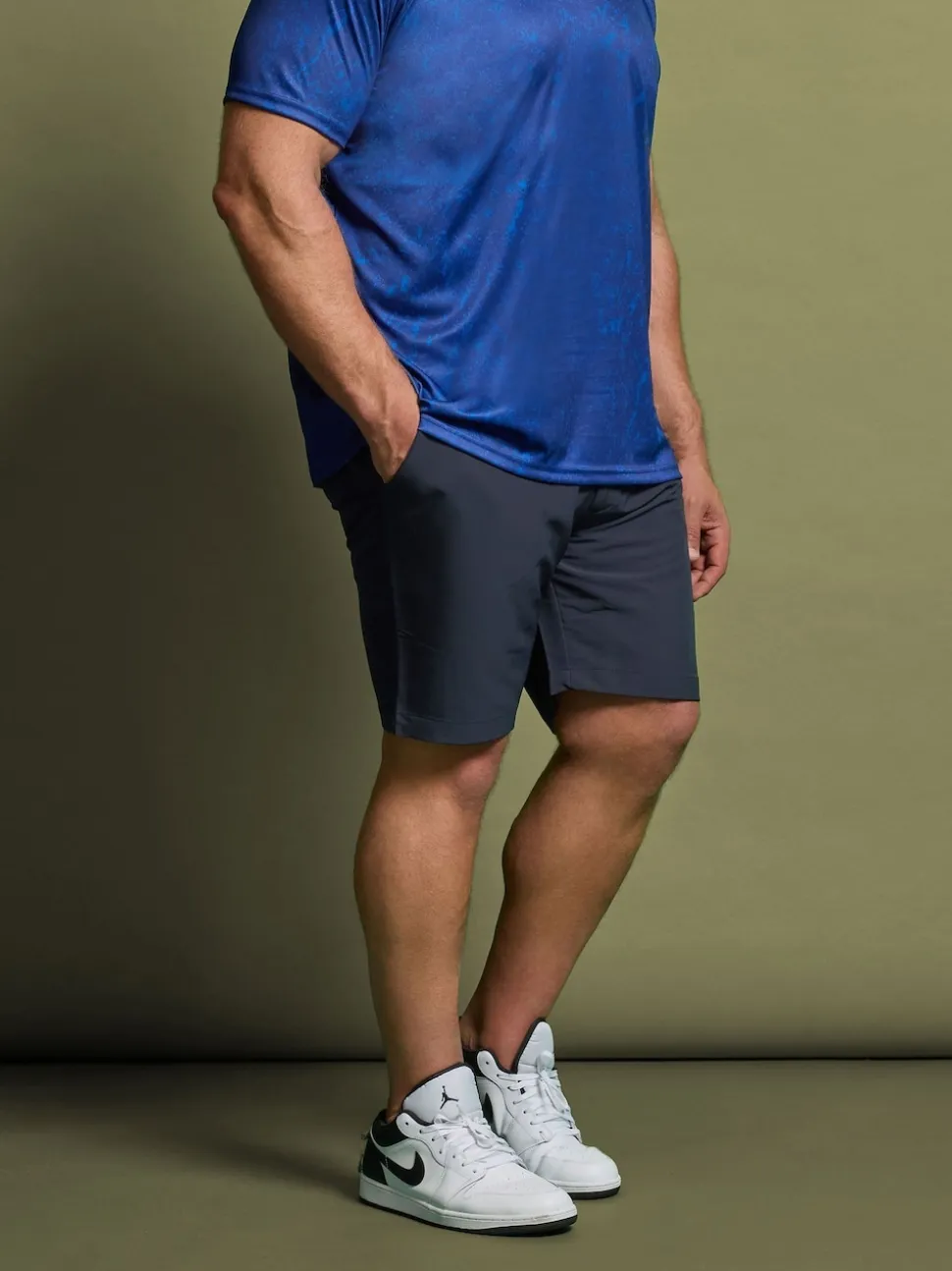 BadRhino Big & Tall Navy Blue Golf Shorts