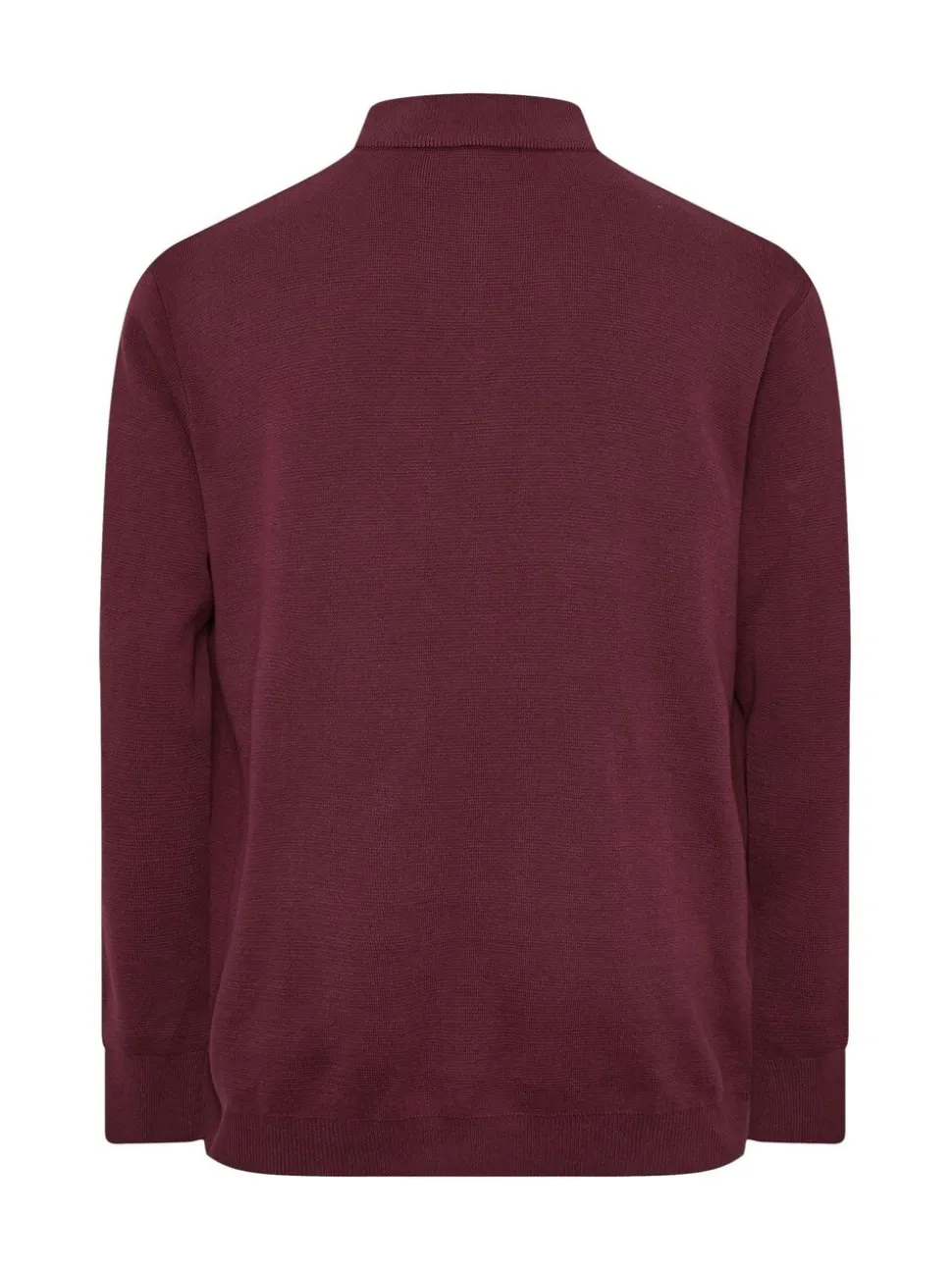 BadRhino Big & Tall Red Mockshirt Half Zip Milano Jumper
