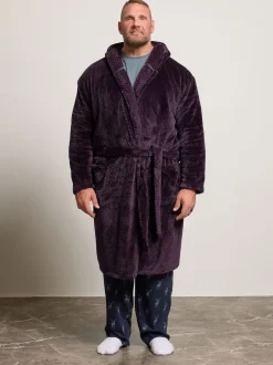 BadRhino Big & Tall Red Textured Hooded Robe
