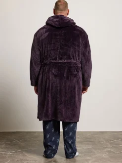 BadRhino Big & Tall Red Textured Hooded Robe