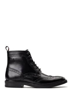 Base London Black Bristol Brogue Boot