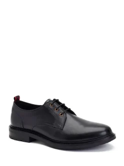 Base London Black Dime Derby Shoe