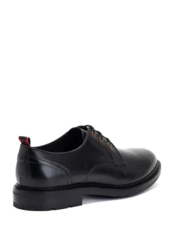 Base London Black Dime Derby Shoe