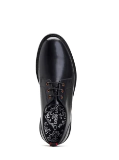 Base London Black Dime Derby Shoe