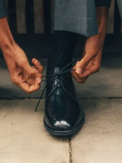 Base London Black Edison Lace Up Shoe