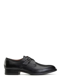Base London Black Faraday Single Monk Shoe