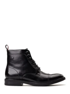 Base London Black Plymouth Toe Cap Boot