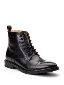 Base London Black Plymouth Toe Cap Boot