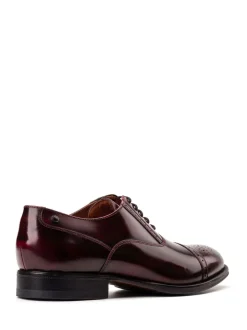 Base London Bordo Red Franklin Toe Cap Oxford Shoe