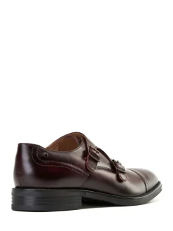 Base London Bordo Red Taper Monk Shoe