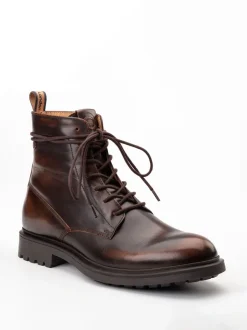 Base London Brown Brunel 7 Eyelet Boot