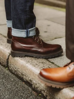 Base London Brown Nickel 7 Eyelet Boot