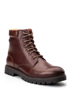 Base London Brown Nickel 7 Eyelet Boot