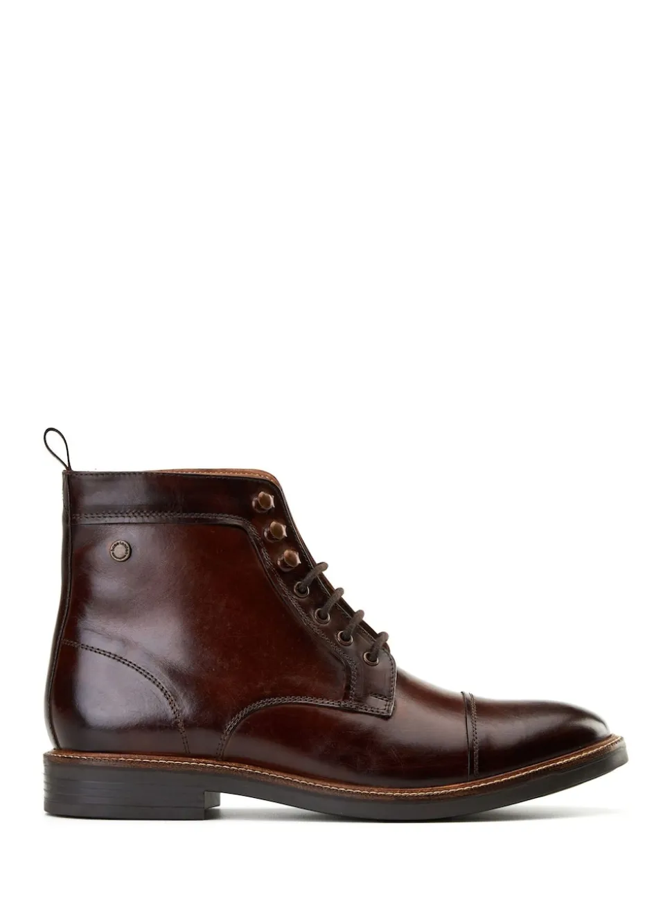 Base London Brown Plymouth Toe Cap Boot