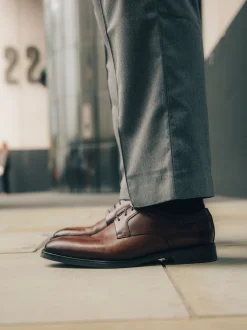 Base London Brown Sleeve Lace Up Shoe