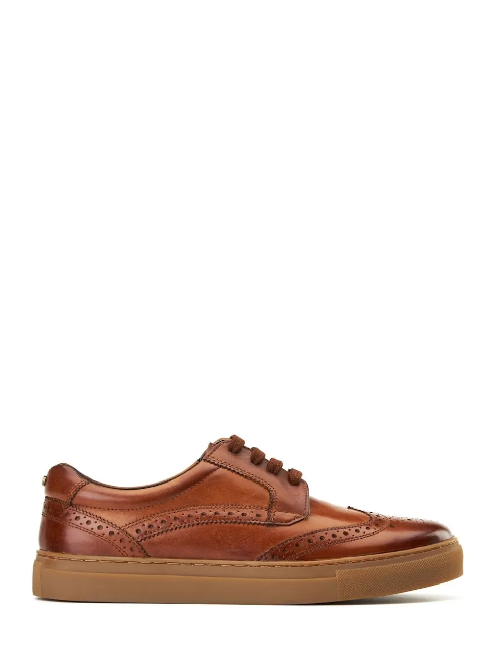 Base London Burnt Tan Brown Clapton Brogue Trainer