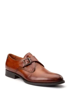 Base London Burnt Tan Brown Faraday Single Monk Shoe