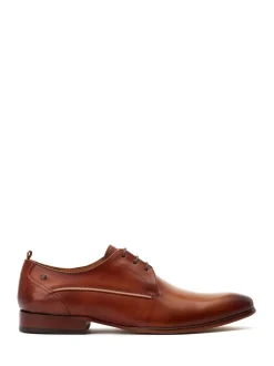 Base London Burnt Tan Brown Gambino Lace Up Derby Shoes