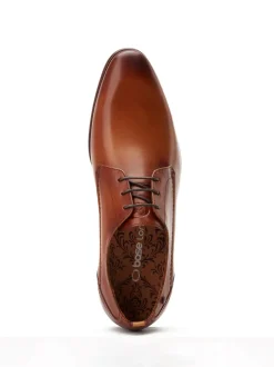 Base London Burnt Tan Brown Gambino Lace Up Derby Shoes