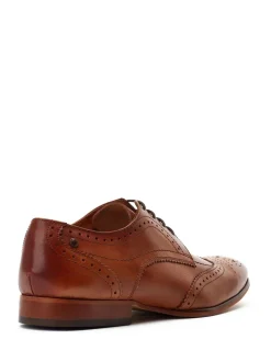 Base London Tan Brown Barbera Lace Up Brogue Shoes