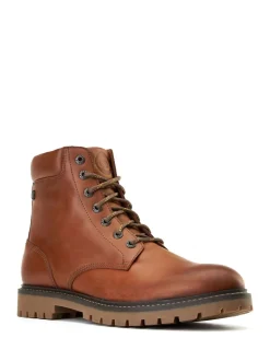 Base London Tan Brown Nickel 7 Eyelet Boot
