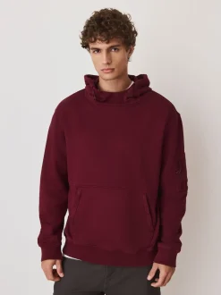 Berry Red Overhead Hoodie Utility