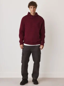 Berry Red Overhead Hoodie Utility