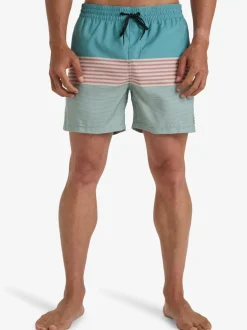 Billabong Blue All Day Stripe Logo Swim Shorts