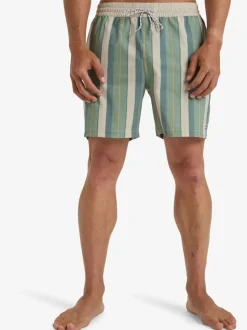 Billabong Green Sundays Stripe Logo Swim Shorts
