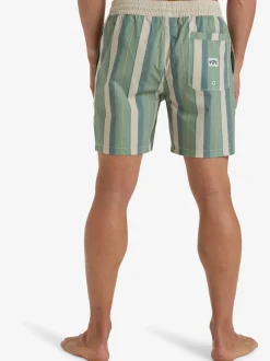 Billabong Green Sundays Stripe Logo Swim Shorts