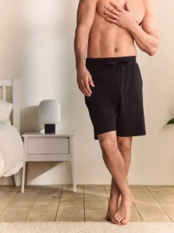 Black 100% Cotton Lightweight Shorts