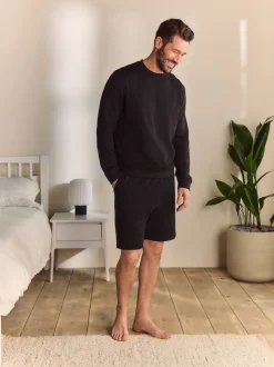 Black 100% Cotton Lightweight Shorts