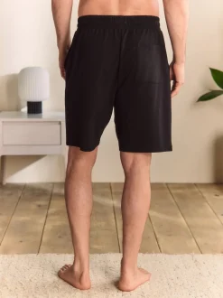 Black 100% Cotton Lightweight Shorts
