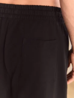 Black 100% Cotton Lightweight Shorts